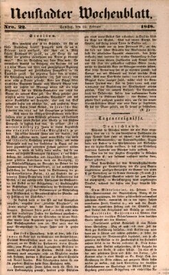 Neustadter Wochenblatt Samstag 19. Februar 1848