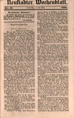 Neustadter Wochenblatt Donnerstag 30. März 1848