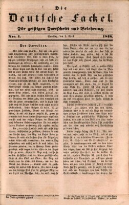 Neustadter Wochenblatt Samstag 1. April 1848