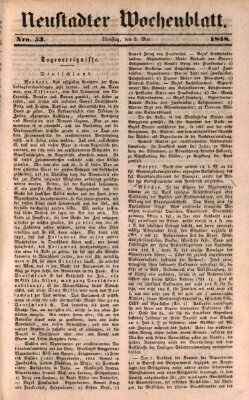 Neustadter Wochenblatt Dienstag 2. Mai 1848