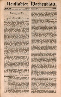 Neustadter Wochenblatt Samstag 27. Mai 1848