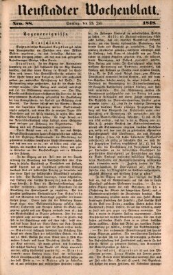 Neustadter Wochenblatt Samstag 22. Juli 1848