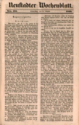 Neustadter Wochenblatt Donnerstag 31. August 1848