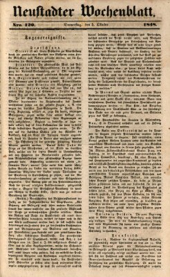 Neustadter Wochenblatt Donnerstag 5. Oktober 1848