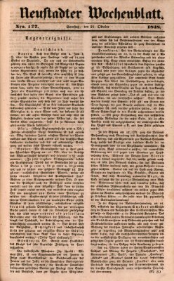 Neustadter Wochenblatt Samstag 21. Oktober 1848