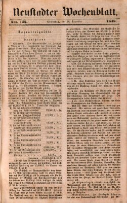 Neustadter Wochenblatt Donnerstag 28. Dezember 1848