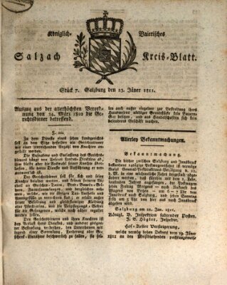 Königlich baierisches Salzach-Kreis-Blatt Mittwoch 23. Januar 1811