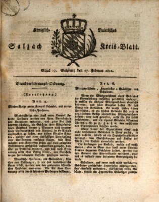 Königlich baierisches Salzach-Kreis-Blatt Mittwoch 27. Februar 1811