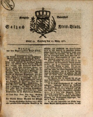 Königlich baierisches Salzach-Kreis-Blatt Mittwoch 27. März 1811