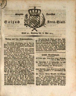 Königlich baierisches Salzach-Kreis-Blatt Samstag 18. Mai 1811