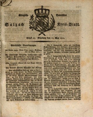 Königlich baierisches Salzach-Kreis-Blatt Mittwoch 29. Mai 1811