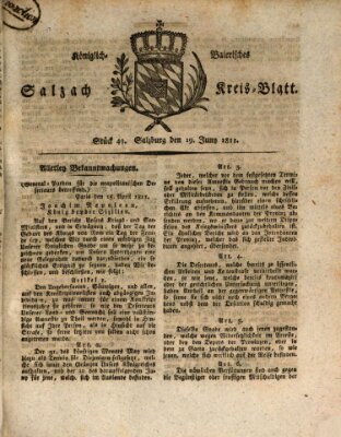 Königlich baierisches Salzach-Kreis-Blatt Mittwoch 19. Juni 1811