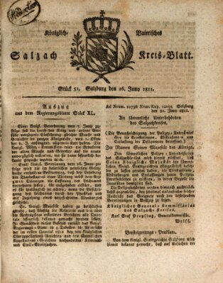 Königlich baierisches Salzach-Kreis-Blatt Mittwoch 26. Juni 1811