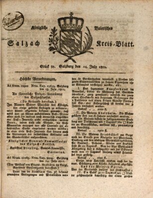 Königlich baierisches Salzach-Kreis-Blatt Mittwoch 24. Juli 1811