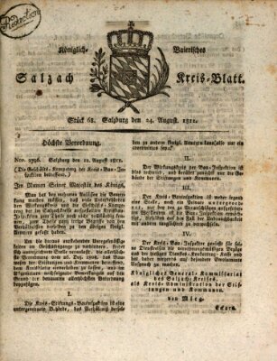 Königlich baierisches Salzach-Kreis-Blatt Samstag 24. August 1811