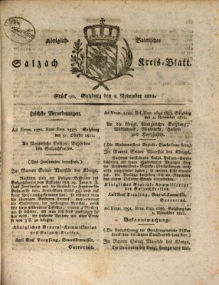 Königlich baierisches Salzach-Kreis-Blatt Samstag 9. November 1811