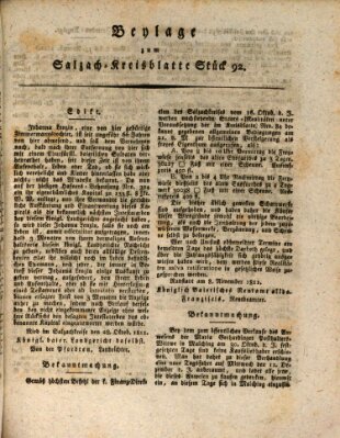 Königlich baierisches Salzach-Kreis-Blatt Samstag 16. November 1811