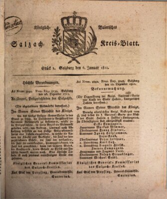 Königlich baierisches Salzach-Kreis-Blatt Montag 6. Januar 1812