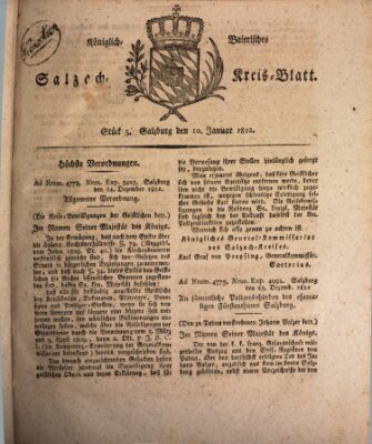 Königlich baierisches Salzach-Kreis-Blatt Freitag 10. Januar 1812