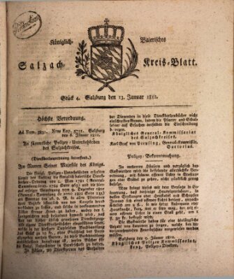 Königlich baierisches Salzach-Kreis-Blatt Montag 13. Januar 1812