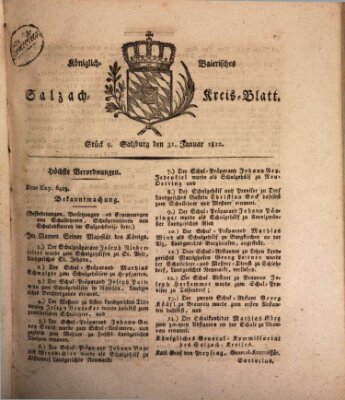 Königlich baierisches Salzach-Kreis-Blatt Freitag 31. Januar 1812