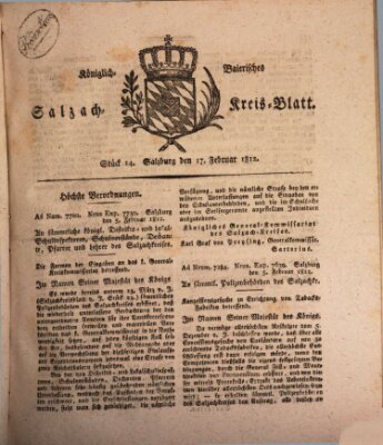 Königlich baierisches Salzach-Kreis-Blatt Montag 17. Februar 1812