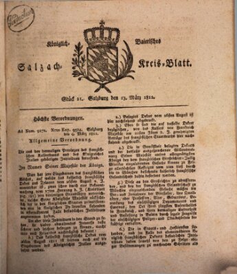 Königlich baierisches Salzach-Kreis-Blatt Freitag 13. März 1812