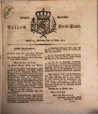 Königlich baierisches Salzach-Kreis-Blatt Freitag 20. März 1812