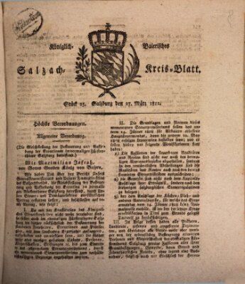 Königlich baierisches Salzach-Kreis-Blatt Freitag 27. März 1812