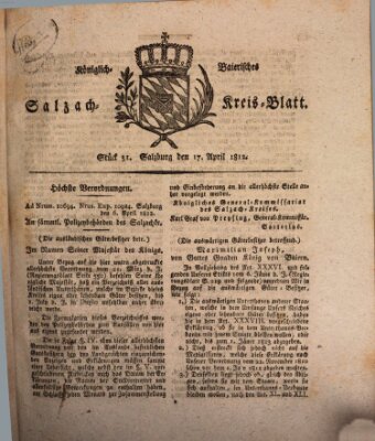 Königlich baierisches Salzach-Kreis-Blatt Freitag 17. April 1812