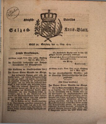 Königlich baierisches Salzach-Kreis-Blatt Freitag 15. Mai 1812