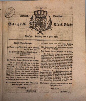 Königlich baierisches Salzach-Kreis-Blatt Montag 8. Juni 1812