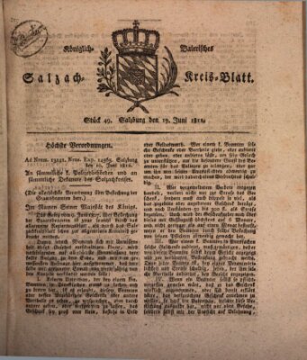 Königlich baierisches Salzach-Kreis-Blatt Freitag 19. Juni 1812