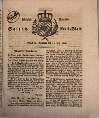 Königlich baierisches Salzach-Kreis-Blatt Freitag 26. Juni 1812