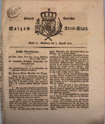 Königlich baierisches Salzach-Kreis-Blatt Freitag 7. August 1812