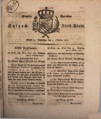 Königlich baierisches Salzach-Kreis-Blatt Freitag 9. Oktober 1812