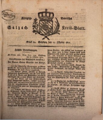 Königlich baierisches Salzach-Kreis-Blatt Montag 19. Oktober 1812