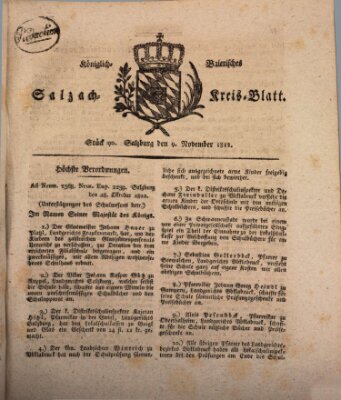 Königlich baierisches Salzach-Kreis-Blatt Montag 9. November 1812