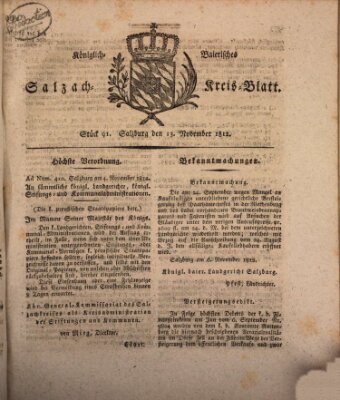 Königlich baierisches Salzach-Kreis-Blatt Freitag 13. November 1812