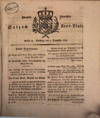 Königlich baierisches Salzach-Kreis-Blatt Montag 7. Dezember 1812