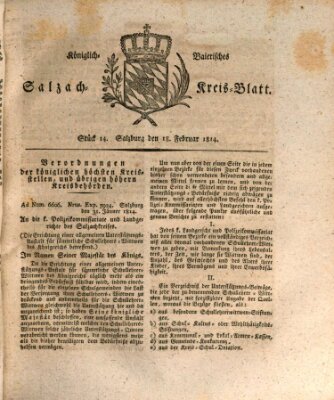 Königlich baierisches Salzach-Kreis-Blatt Freitag 18. Februar 1814