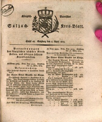 Königlich baierisches Salzach-Kreis-Blatt Freitag 8. April 1814