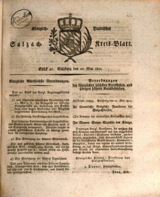 Königlich baierisches Salzach-Kreis-Blatt Freitag 20. Mai 1814