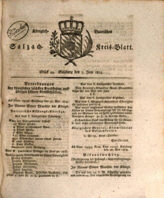 Königlich baierisches Salzach-Kreis-Blatt Freitag 3. Juni 1814