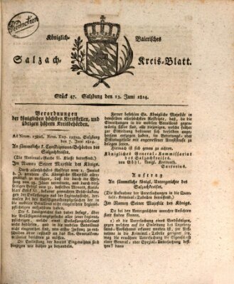 Königlich baierisches Salzach-Kreis-Blatt Montag 13. Juni 1814