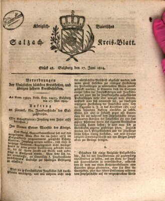 Königlich baierisches Salzach-Kreis-Blatt Freitag 17. Juni 1814