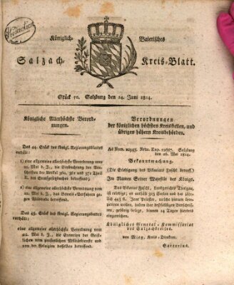 Königlich baierisches Salzach-Kreis-Blatt Freitag 24. Juni 1814