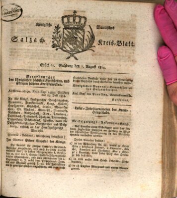 Königlich baierisches Salzach-Kreis-Blatt Montag 1. August 1814