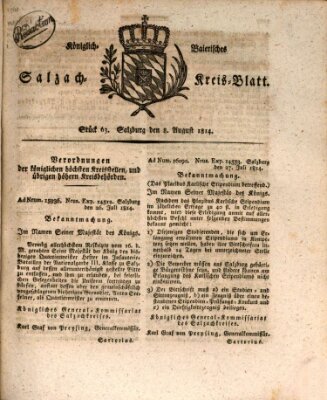 Königlich baierisches Salzach-Kreis-Blatt Montag 8. August 1814