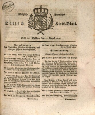 Königlich baierisches Salzach-Kreis-Blatt Freitag 12. August 1814